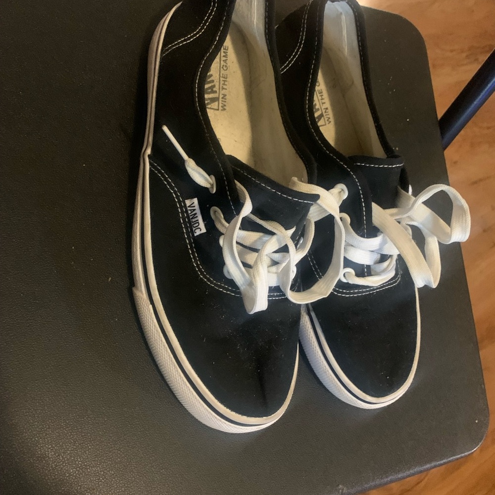 Vans Classic Black and White Canvas Shoes
